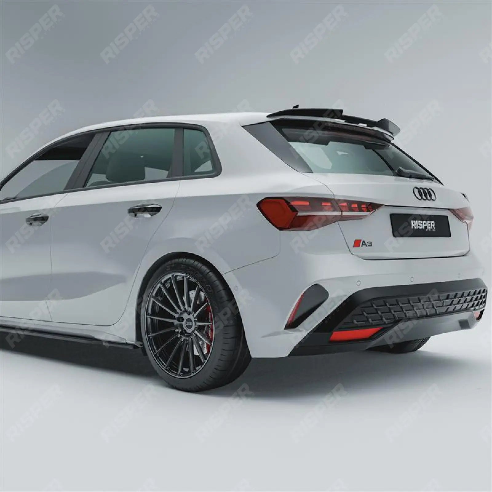 Audi A3 8Y Sport Back 2021+ V2 Spoiler Cap In Gloss Black Spoiler