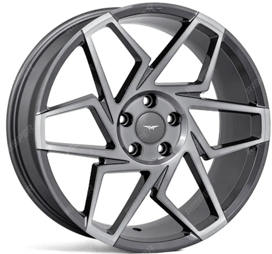 Veemann V - fs27r 19x8.5 5x112 Et42 Cb66.56 - Graphite Smoke Machined