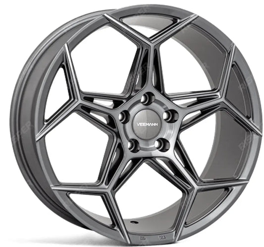 Veemann V - fs40 20x8.5 5x120 Et35 Cb72.56 - Graphite Smoke Machined