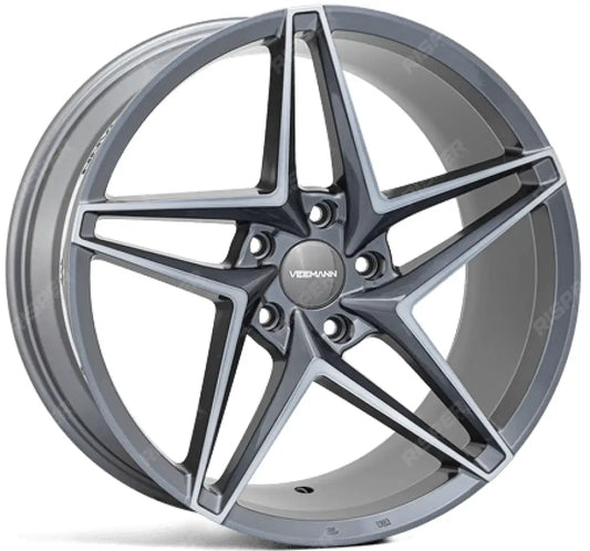 Veemann - V - fs46 20x8.5 5x120 Et35 Cb72.56 - Graphite Smoke Machined
