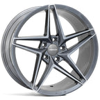 Veemann - V - fs46 20x8.5 5x120 Et35 Cb72.56 - Graphite Smoke Machined