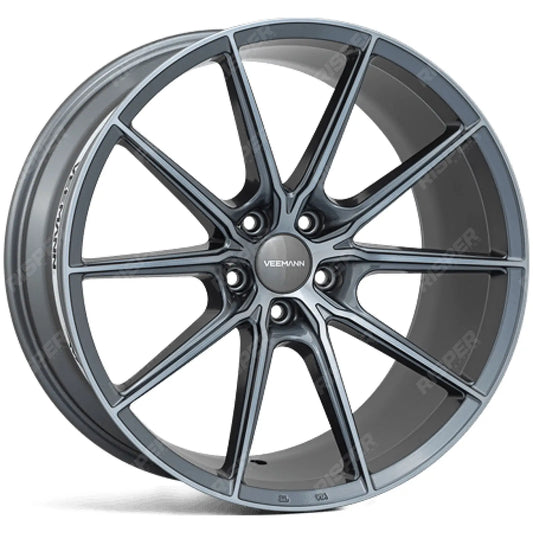 Veemann - V - fs48 20x8.5 5x120 Et35 Cb75.56 - Graphite Smoke Machined