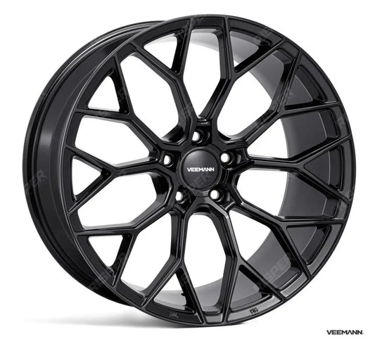 Veemann V - fs66 20 Inch Alloy Wheels 5x112 - Gloss Black - Staggered Set Of 4