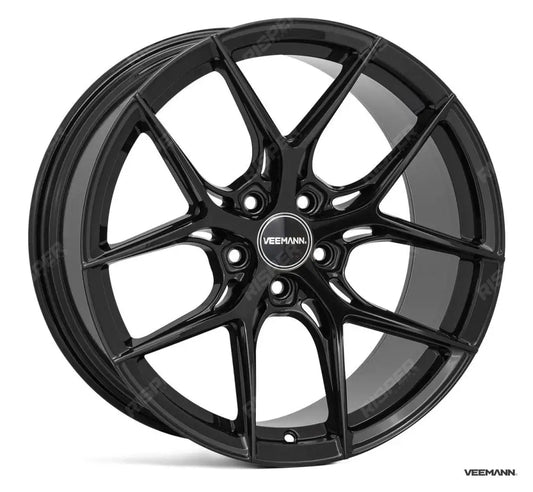 Veemann Vc580r 20 Inch Alloy Wheels - 5x112 - Gloss Black Staggered Set Of 4