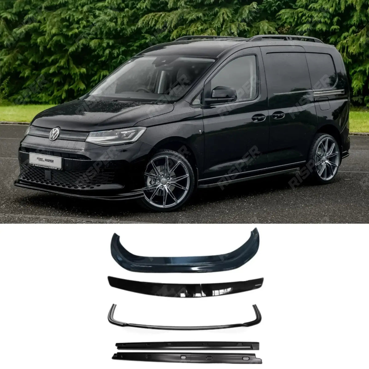Volkswagen Caddy MK5 2021+ Body Kit In Gloss Black Body Kit