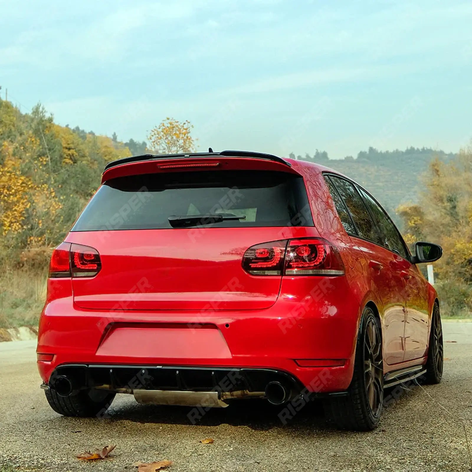 Volkswagen Golf GTI / GTD Mk6 2008-2012 Rear Diffuser in Gloss Black Secondary image