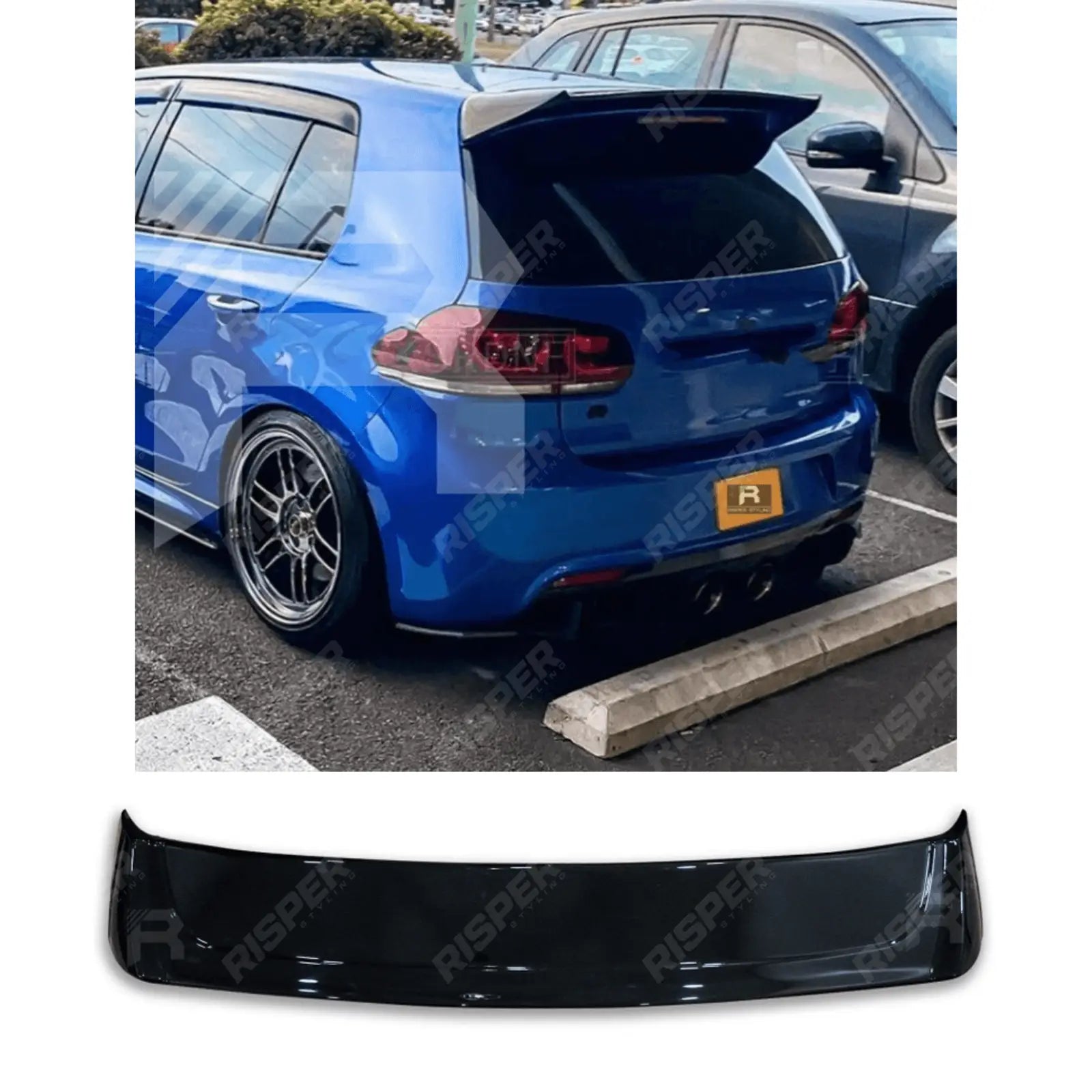 Volkswagen Golf MK6 GTI/R20 2008 - 2013 - Osir Style Rear Spoiler in Gloss Black Main image