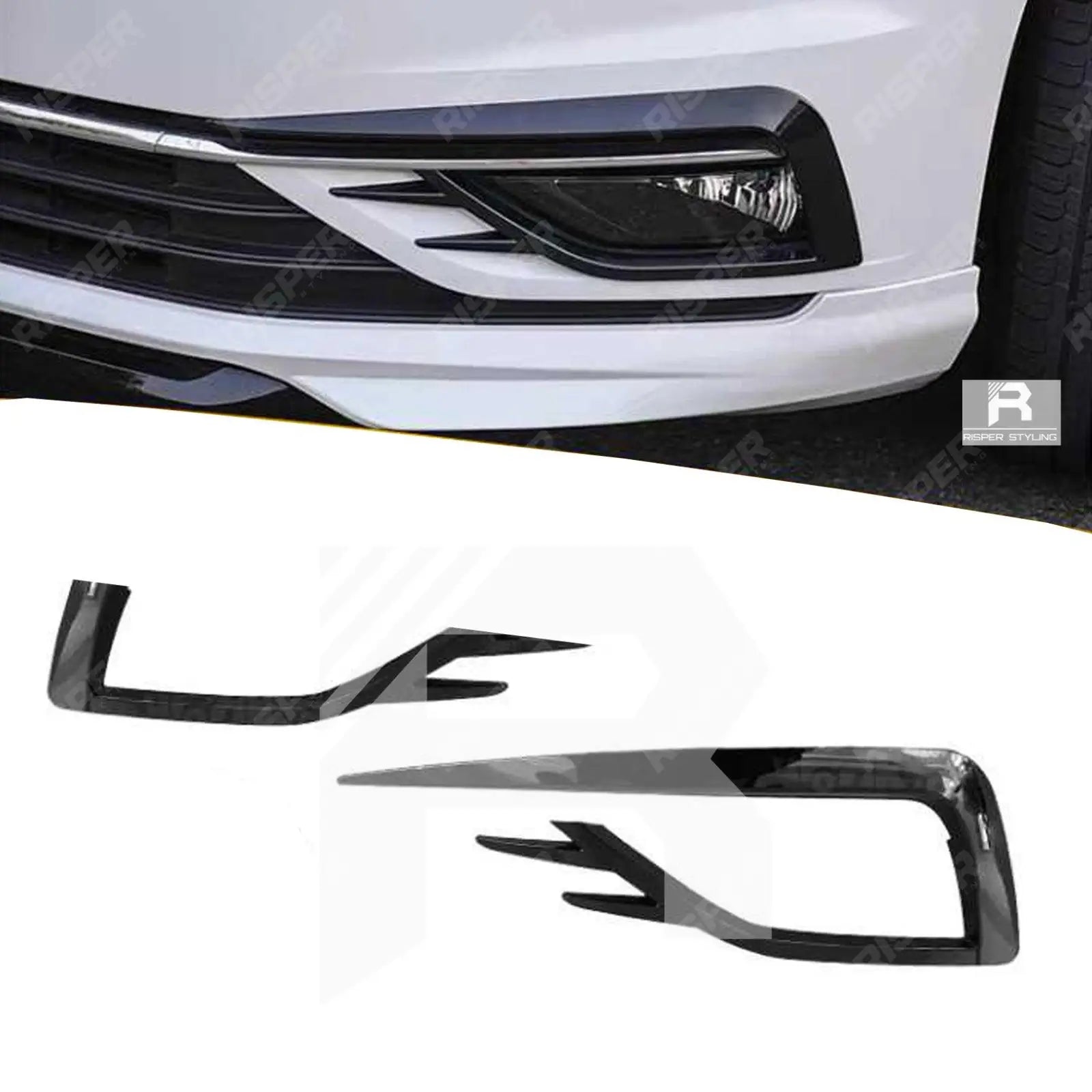 Volkswagen Golf MK7.5 GTI Style Fog Light Blade Surround In Gloss Black Secondary image