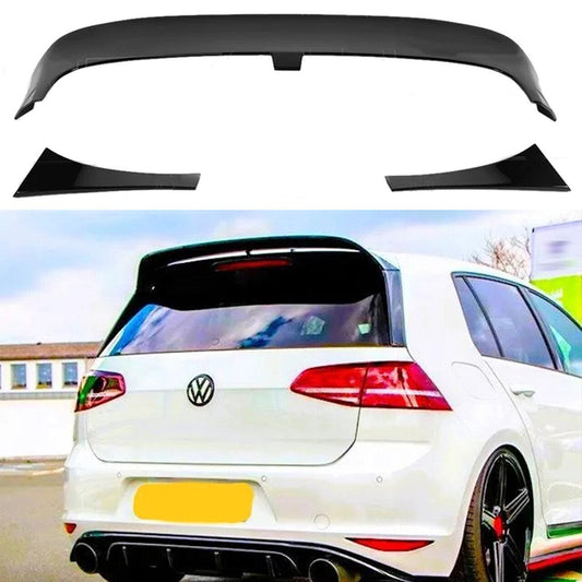 Volkswagen Golf MK7 / 7.5 GTI & R Clubsport Style Spoiler Gloss Black