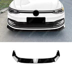 VOLKSWAGEN GOLF MK8 2020-2023 STANDARD (STYLE/LIFE) FRONT SPLITTER IN GLOSS BLACK Front Splitter