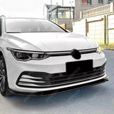 VOLKSWAGEN GOLF MK8 2020-2023 STANDARD (STYLE/LIFE) FRONT SPLITTER IN GLOSS BLACK Front Splitter