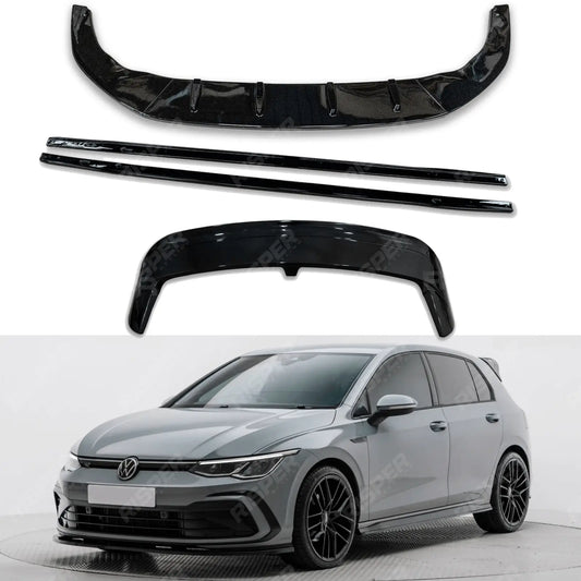 Volkswagen Golf MK8 2020+ Gloss Black Kit - For GTI GTD R & R LINE MODELS