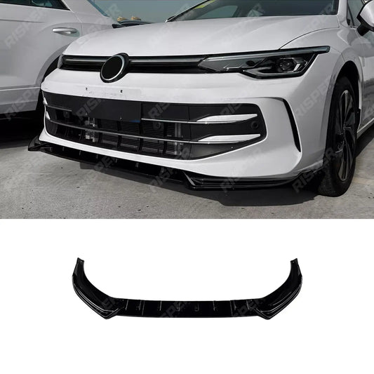 VOLKSWAGEN GOLF MK8.5 FACELIFT STANDARD MODELS (STYLE/LIFE) FRONT SPLITTER IN GLOSS BLACK Front Splitter