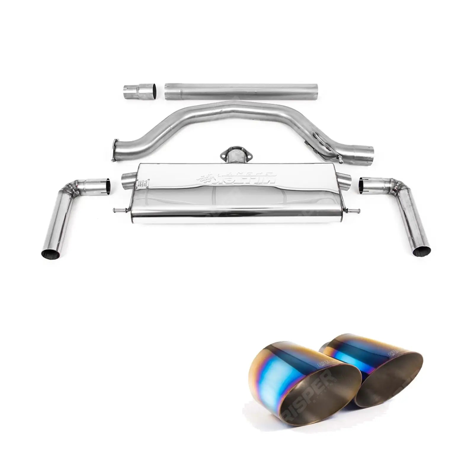 Volkswagen Golf MK8.5 GTi 2024+ 265ps) Milltek Sport OPF Back Exhaust System Resonated EC Approved - Burnt Titanium