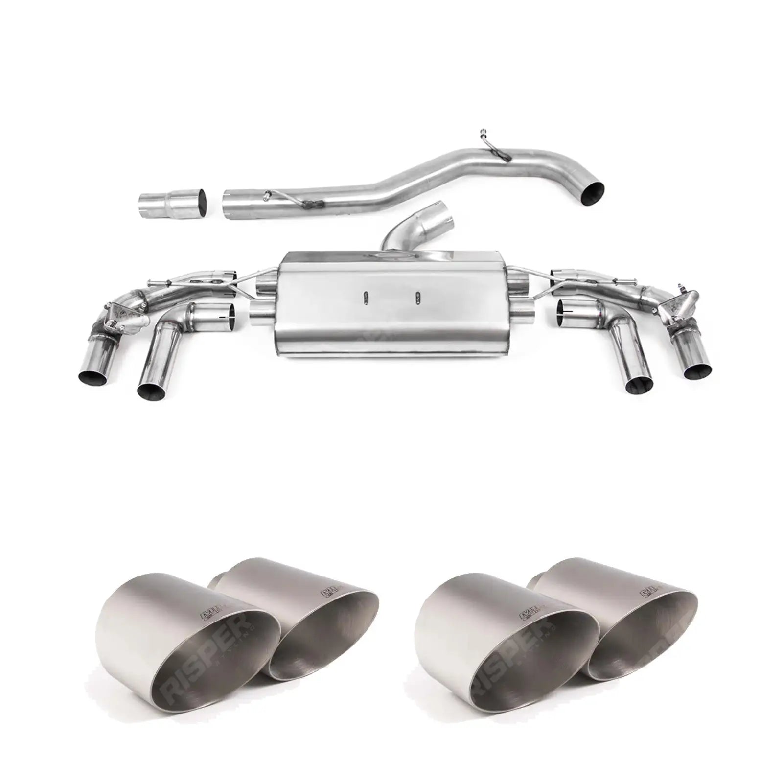 Volkswagen Golf MK8 R 2020-2024 (320ps) Milltek Sport Non Resonated OPF Back Exhaust System Non Resonated (Louder)