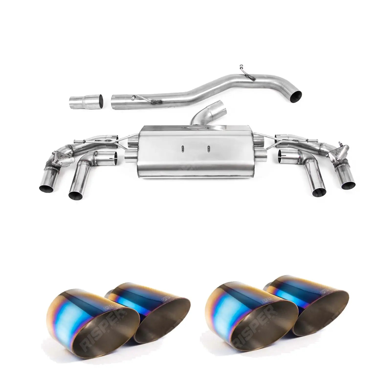 Volkswagen Golf MK8 R 2020-2024 (320ps) Milltek Sport Non Resonated OPF Back Exhaust System Non Resonated (Louder) Main image