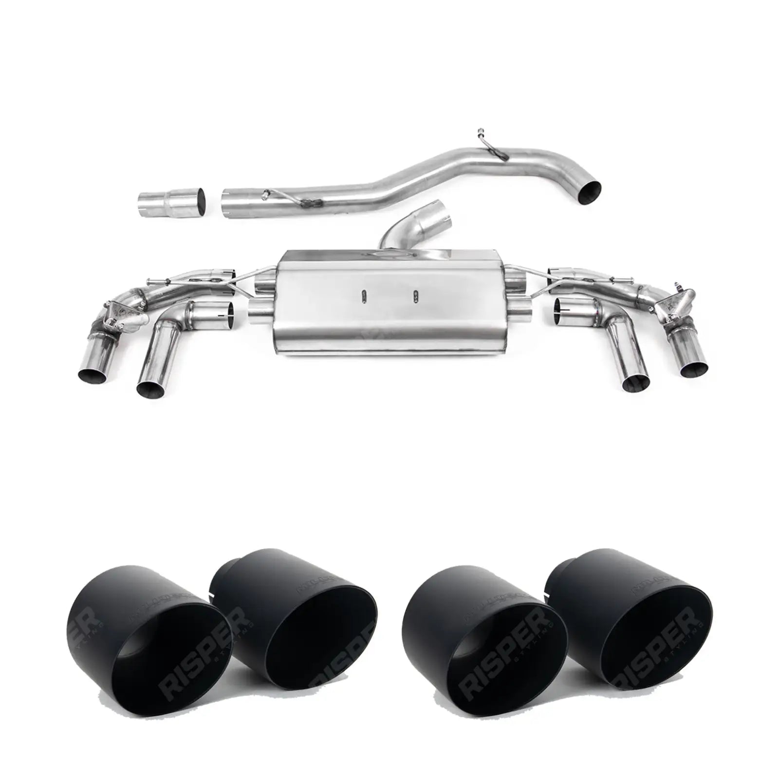 Volkswagen Golf MK8 R 2020-2024 (320ps) Milltek Sport Non Resonated OPF Back Exhaust System Non Resonated (Louder)