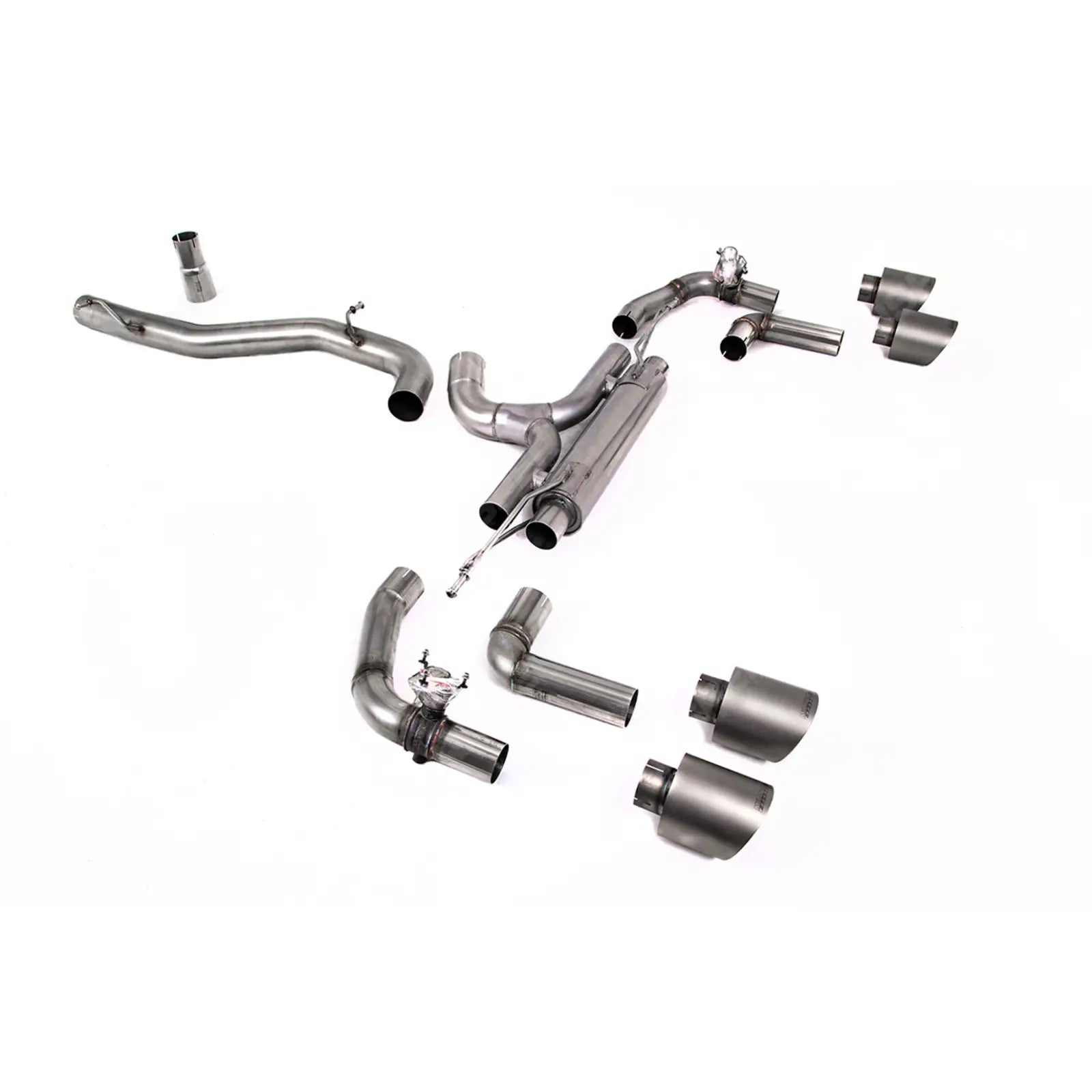 Volkswagen Golf MK8 R 2020-2024 (320ps) Milltek Sport Race OPF Back Exhaust System Race Valved (Loudest) - Brushed