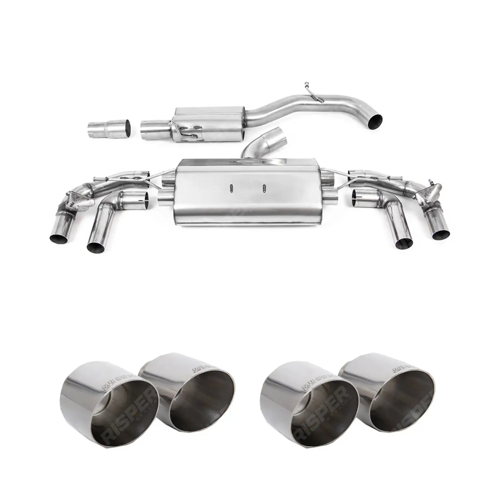 Volkswagen Golf MK8 R 2020-2024 (320ps) Milltek Sport Resonated OPF Back Exhaust System ECE Approved Resonated