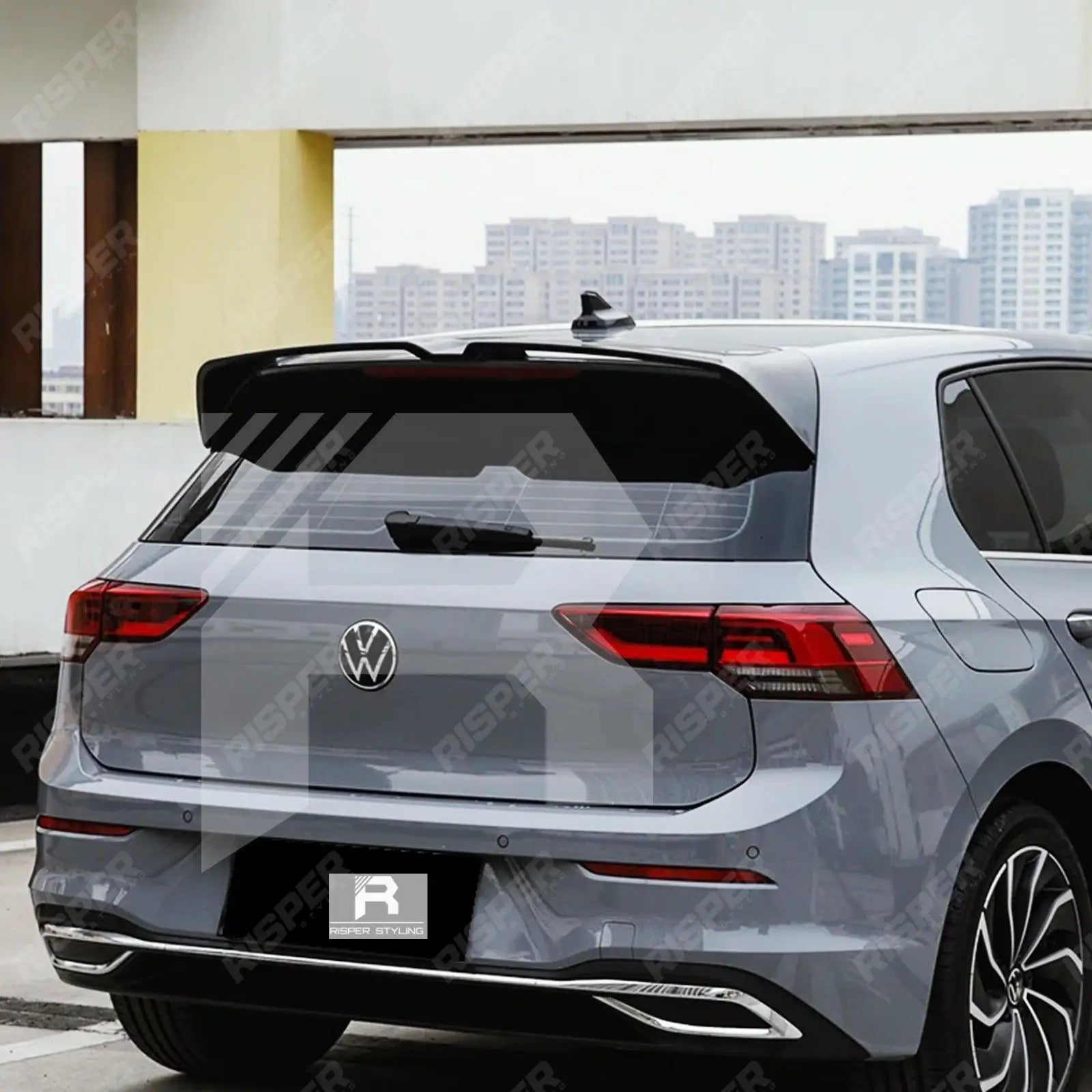 Volkswagen Golf MK8 GTD/GTE/GTI/R/R Line 2020+ - Oettinger Style Spoiler in Gloss Black Main image