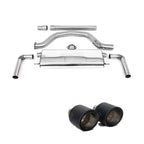 Volkswagen Golf MK8 GTi 2020-2024 (245ps) Milltek Sport OPF Back Exhaust System EC Approved - Carbon Jet Tips Exhaust