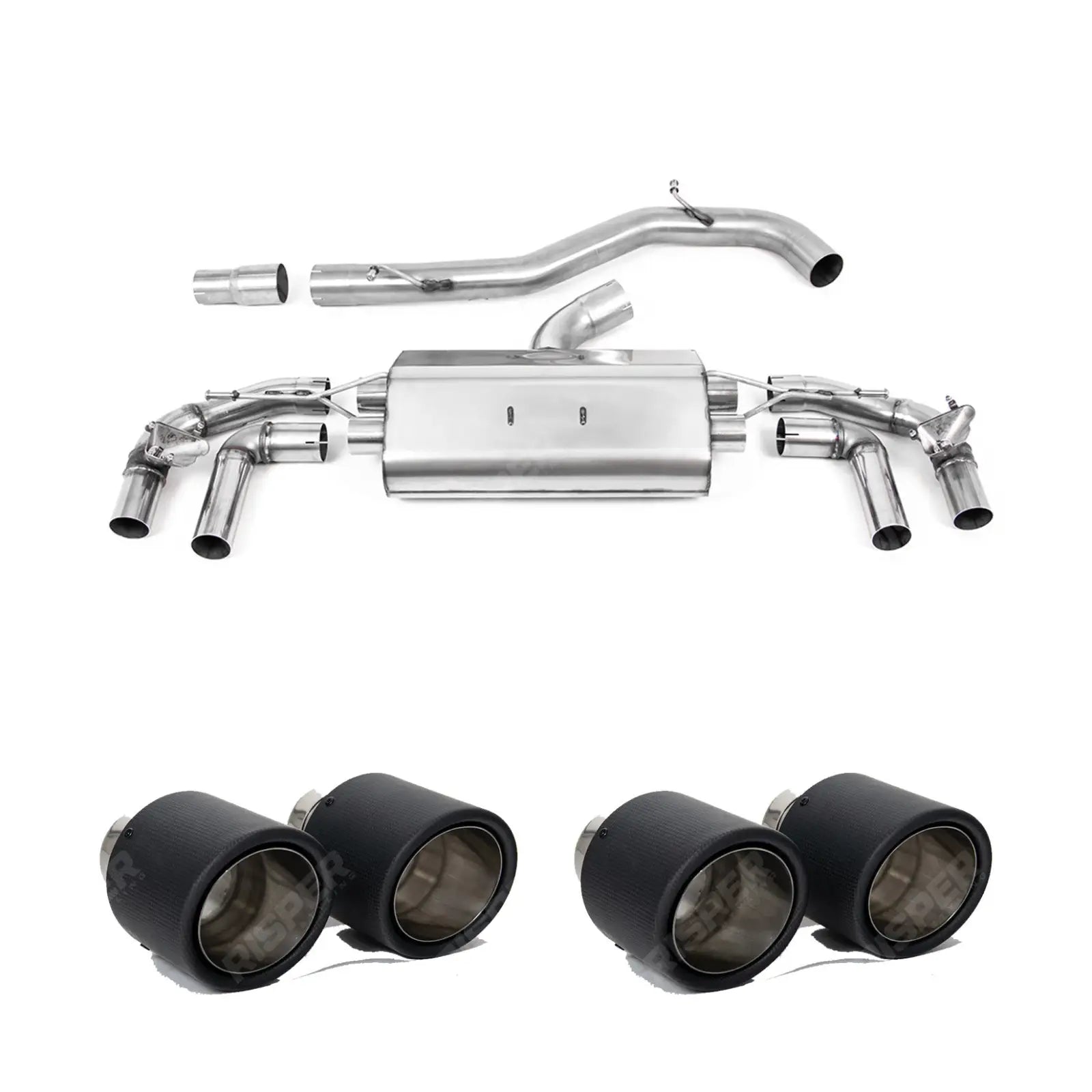 Volkswagen Golf MK8 R 2020-2024 (320ps) Milltek Sport Non Resonated OPF Back Exhaust System Non Resonated (Louder)