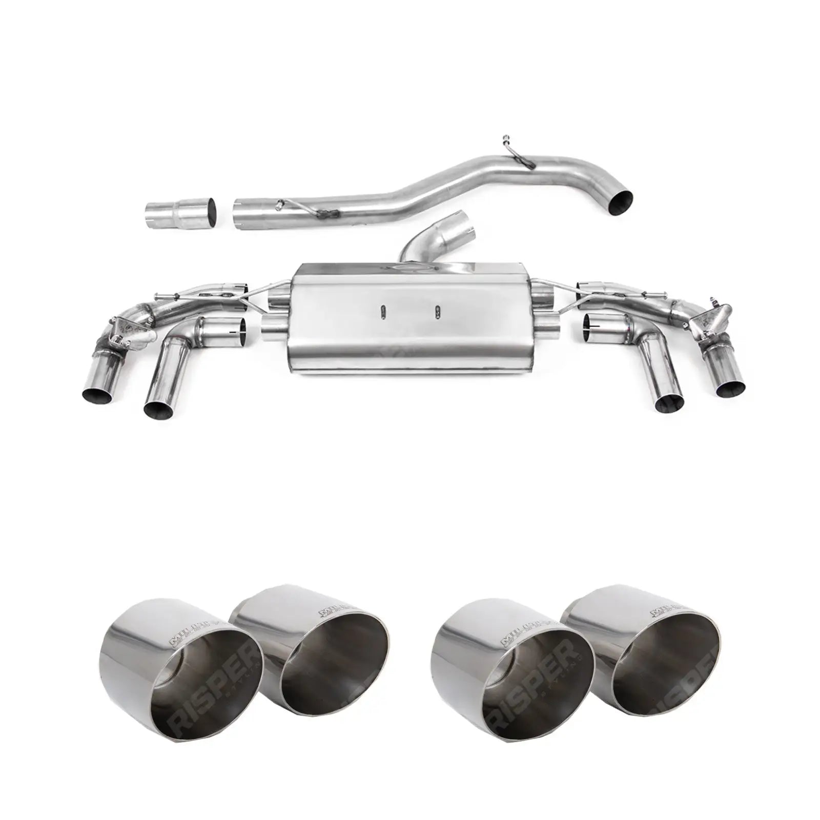 Volkswagen Golf MK8 R 2020-2024 (320ps) Milltek Sport Non Resonated OPF Back Exhaust System Non Resonated (Louder)
