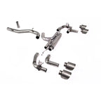Volkswagen Golf MK8 R 2020-2024 (320ps) Milltek Sport Race OPF Back Exhaust System Race Valved (Loudest) - Brushed