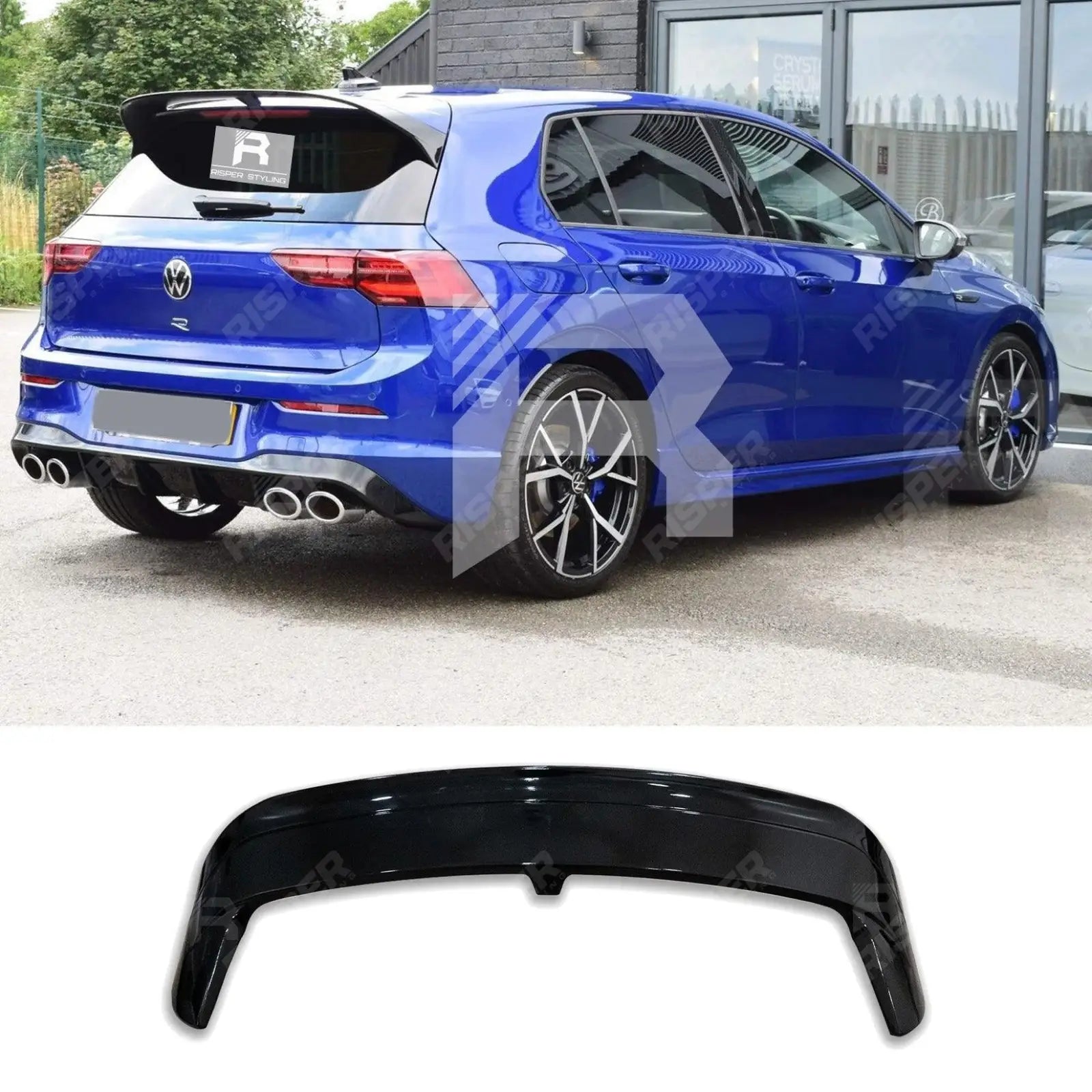 Volkswagen Golf MK8 R/R - Line/GTI 2020+ - Club Sport CS Style Rear Spoiler in Gloss Black
