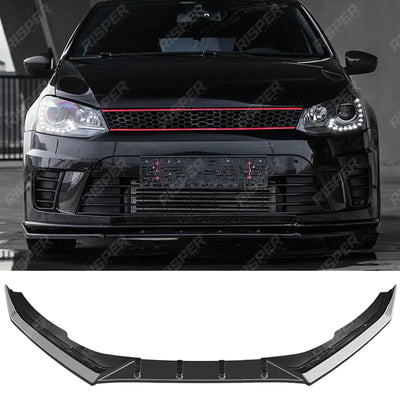 Volkswagen Polo Gti Mk5 2009-2014 Front Splitter in Gloss Black - Front Splitter