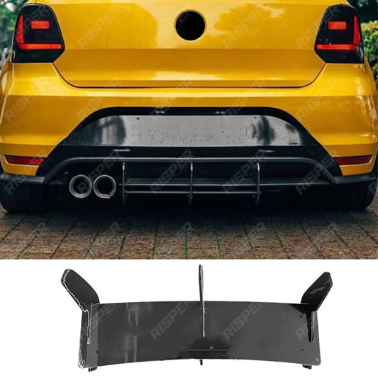 Volkswagen Polo MK5 6C GTI 2014 - 2018 - Rear Blade Style Diffuser in Gloss Black