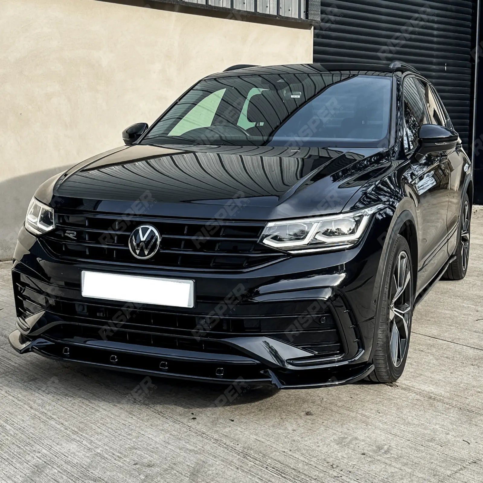 Volkswagen Tiguan MK2 R / R - Line 2020+ Risper Front Splitter - Gloss Black