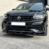 Volkswagen Tiguan MK2 R / R - Line 2020+ Risper Front Splitter - Gloss Black