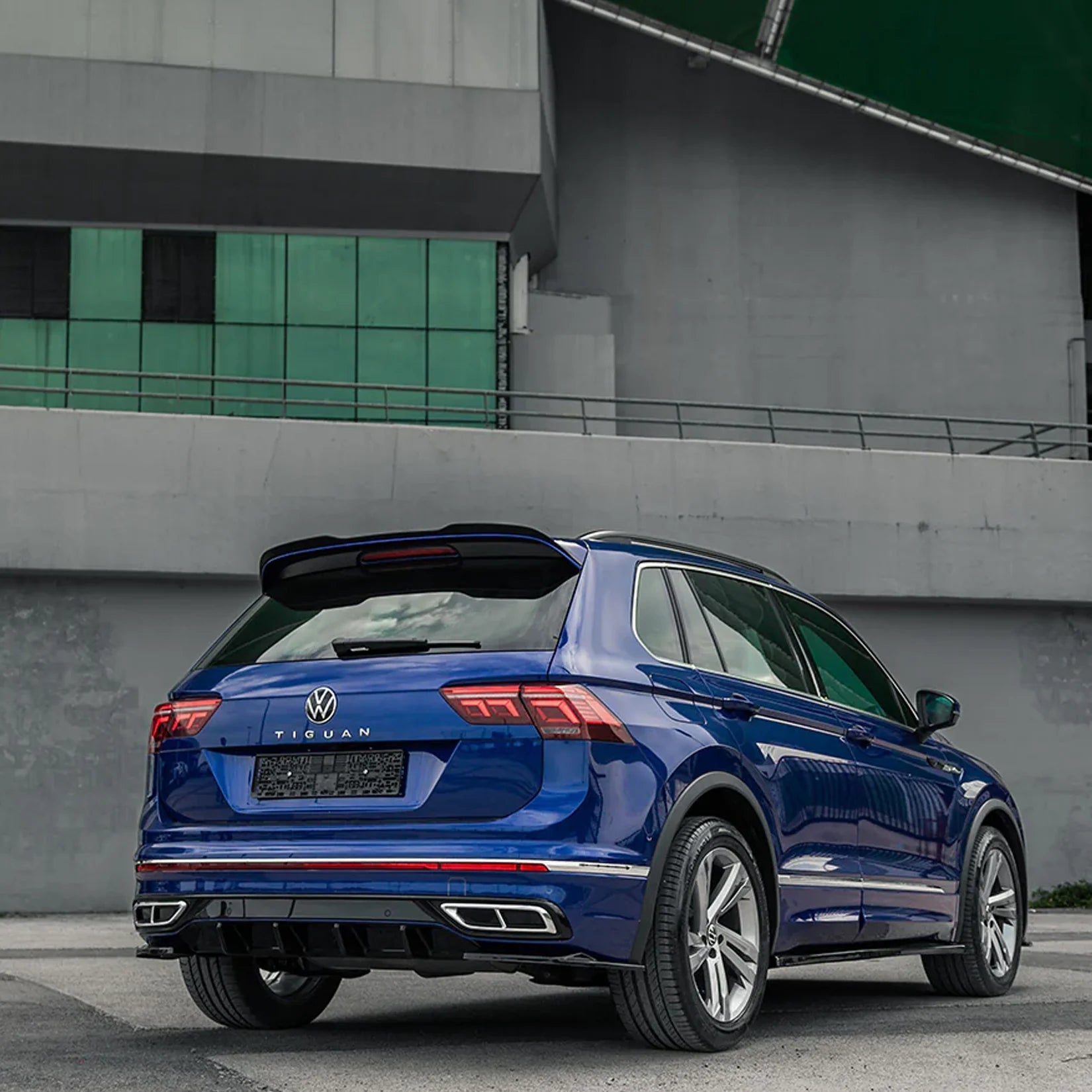 Volkswagen Tiguan R 2020+ MK2 Rear Diffuser Valance Gloss Black