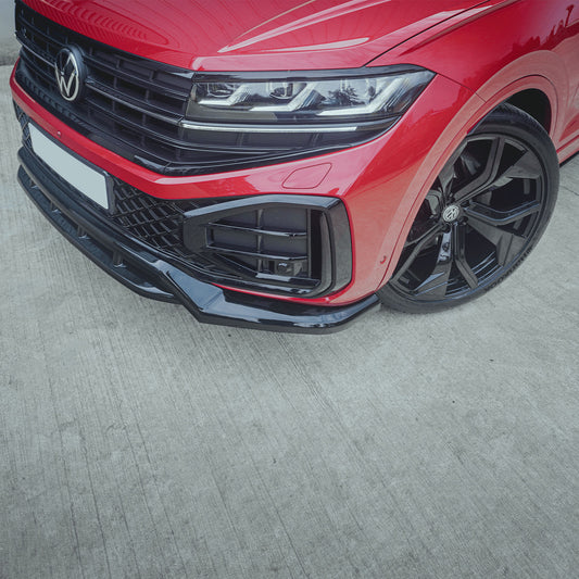Volkswagen Touareg MK3 Facelift R Line 2023+ Front Splitter In Gloss Black