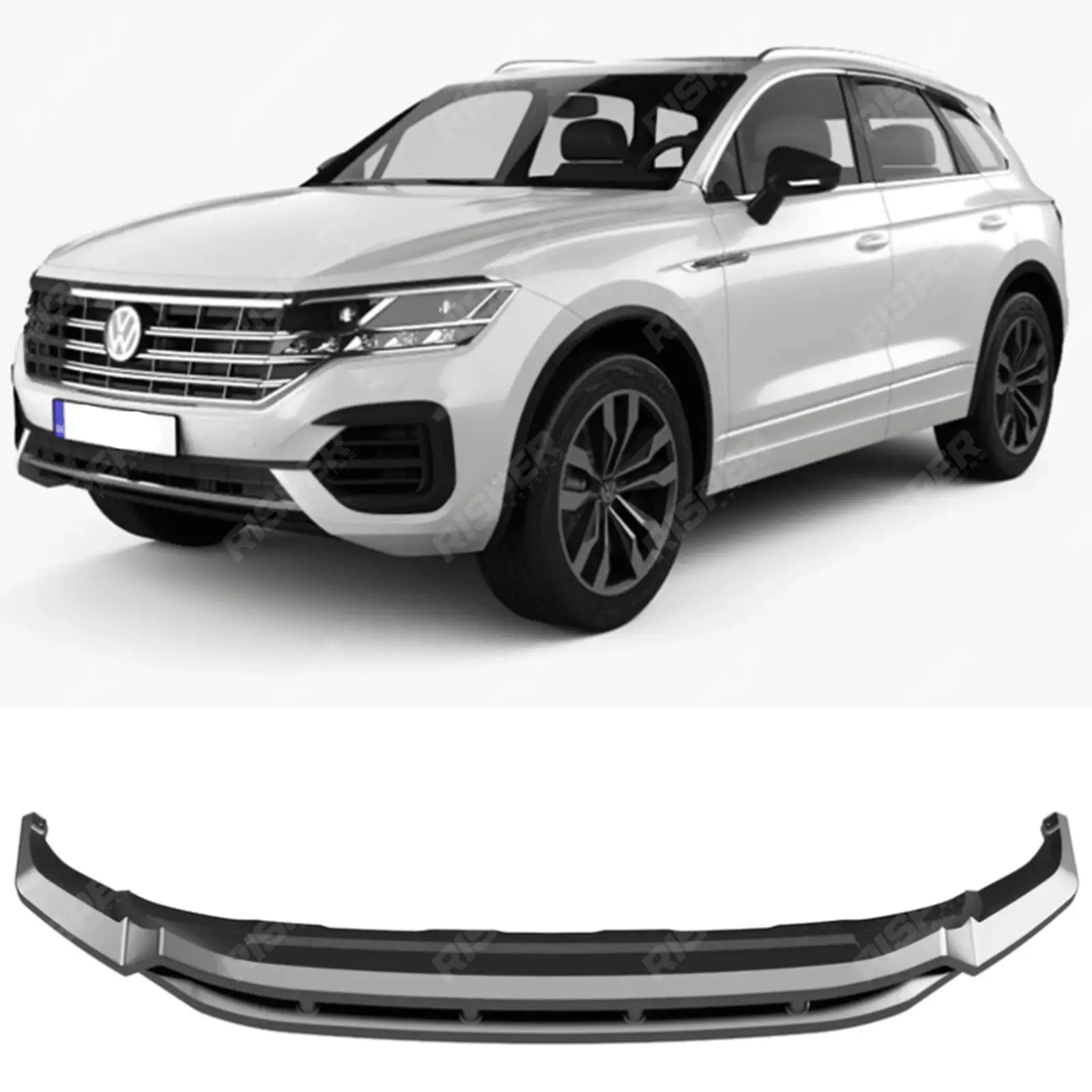 Volkswagen Touareg MK3 Pre Facelift R Line 2018 - 2023 Front Splitter In Gloss Black