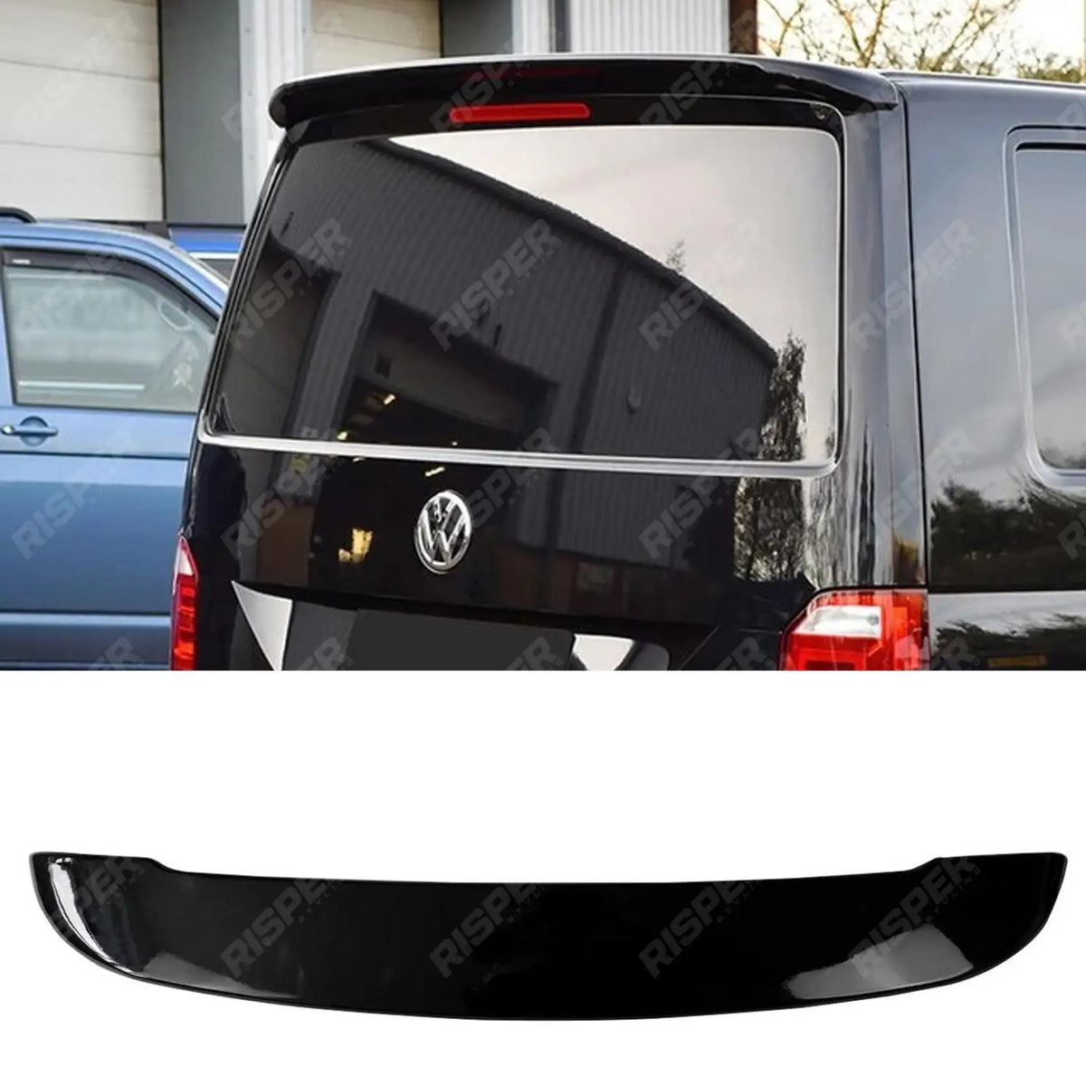 Volkswagen Transporter 2016 - 2024 Tailgate - Gloss Black Rear Spoiler for T6, T6.1
