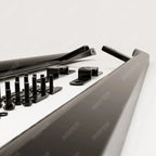 Volkswagen Transporter LWB T7 2025 on Trapezoid Side Bars In Gloss Black