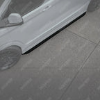 Volkswagen Transporter LWB T7 2025 on Trapezoid Side Bars In Gloss Black