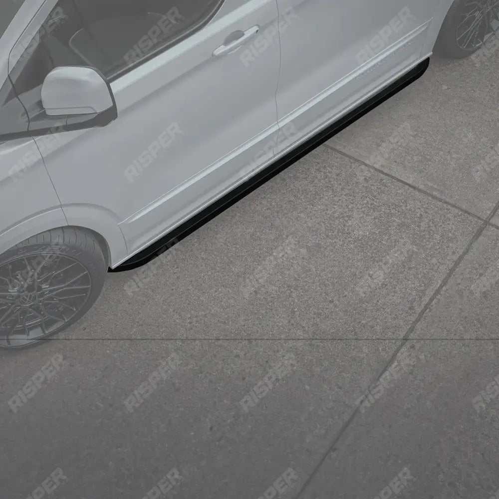 Volkswagen Transporter SWB T7 2025 on Trapezoid Side Bars In Gloss Black