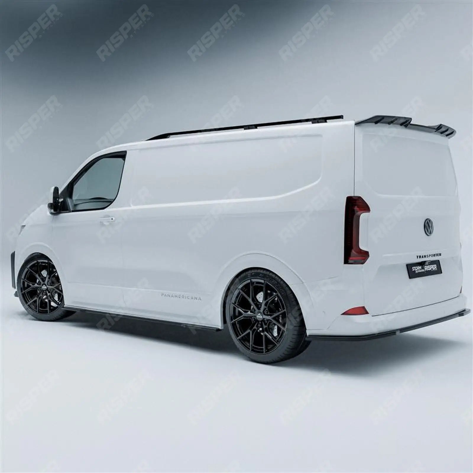 Volkswagen Transporter T7 2023+ Rear Tailgate Spoiler In Gloss Black Rear Spoilers
