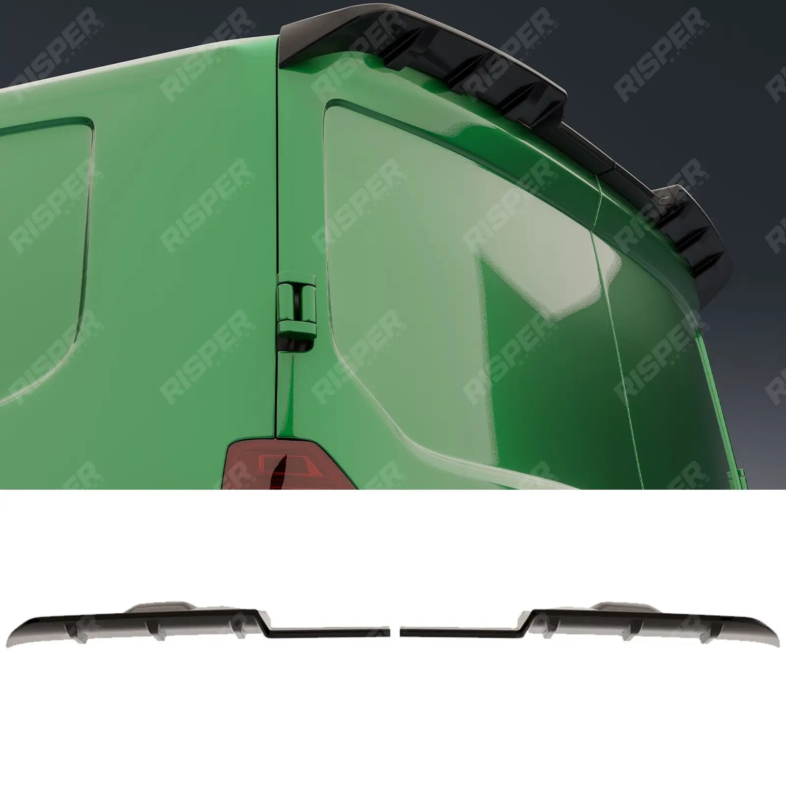 Volkswagen Transporter T7 2025+ Barn Door V1 Spoiler In Gloss Black Spoiler