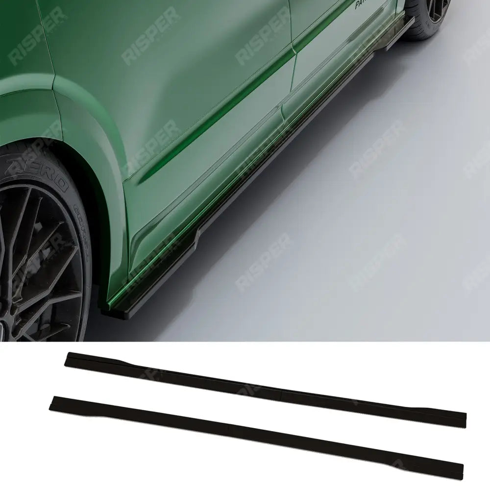 Volkswagen Transporter T7 2025+ LWB Side Skirt Splitters In Gloss Black Side Skirt Splitter