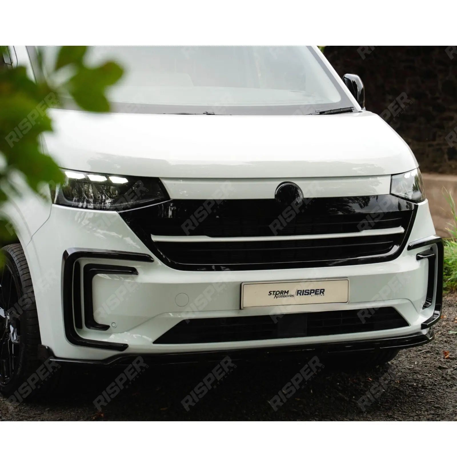 Volkswagen Transporter T7 2025 on Front Splitter Lip In Gloss Black Front Splitter