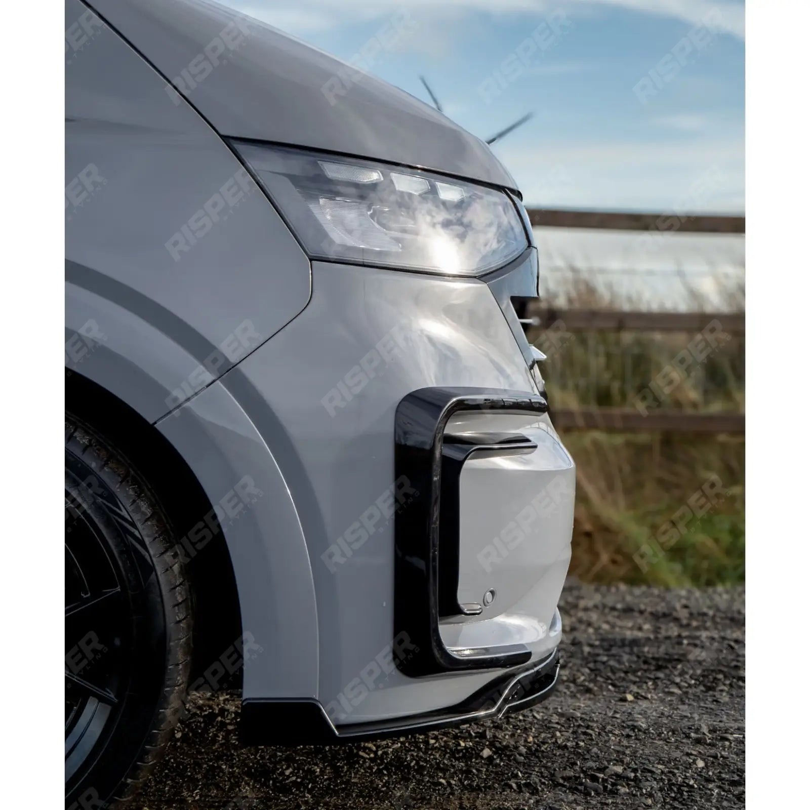 Volkswagen Transporter T7 2025 on Front Splitter Lip In Gloss Black Front Splitter