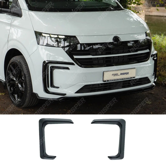 Volkswagen Transporter T7 2025 on Inner Canard Loops In Gloss Black Front Splitter