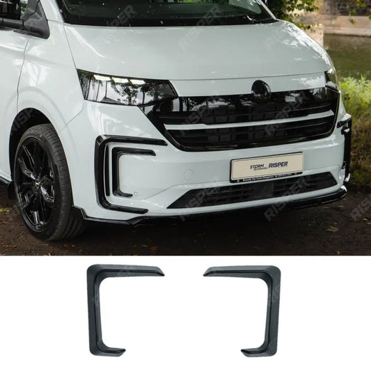 Volkswagen Transporter T7 2025 on Inner Canard Loops In Gloss Black Front Splitter