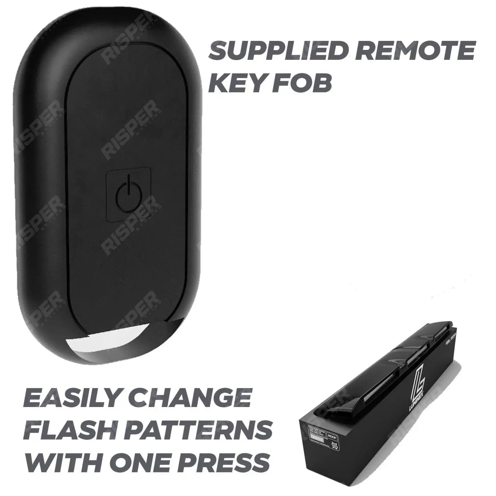 Volkswagen Transporter T7 2025 on Luminex Roof Light Pod With Amber Strobe Gloss Black