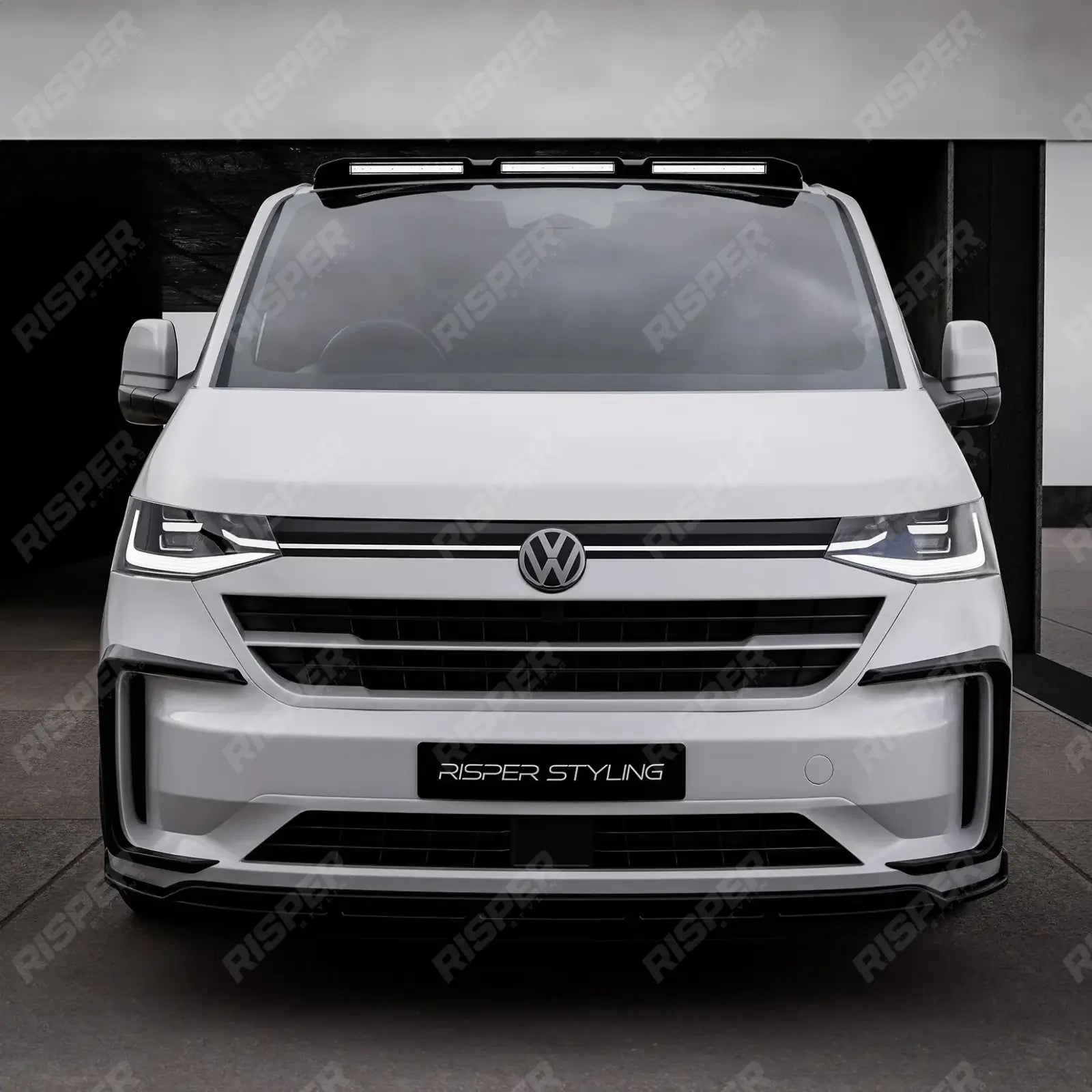 Volkswagen Transporter T7 2025 on Luminex Roof Light Pod With Amber Strobe Gloss Black