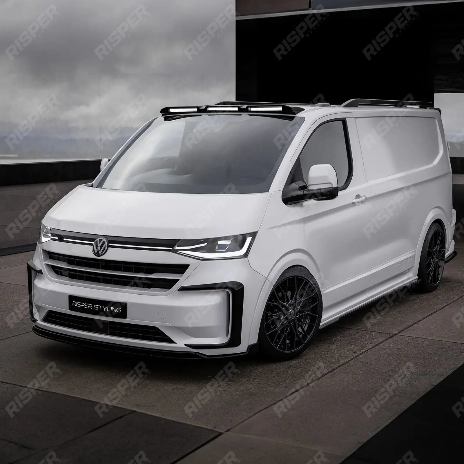 Volkswagen Transporter T7 2025 on Luminex Roof Light Pod With Amber Strobe Gloss Black